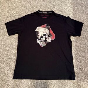 Black Robert Graham Santa Skull Art Shirt